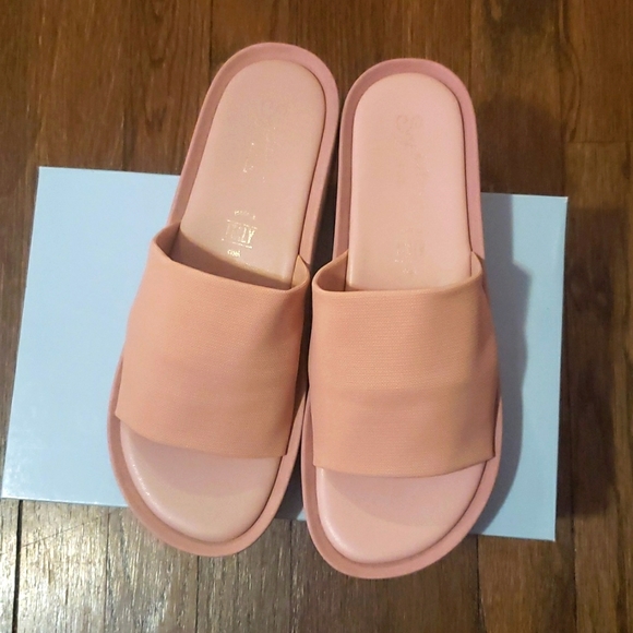 Seychelles catamaran pink platform slide sandal 8.5 - Picture 2 of 6